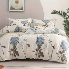 Elegant Floral Comforter Set (Option: KING)